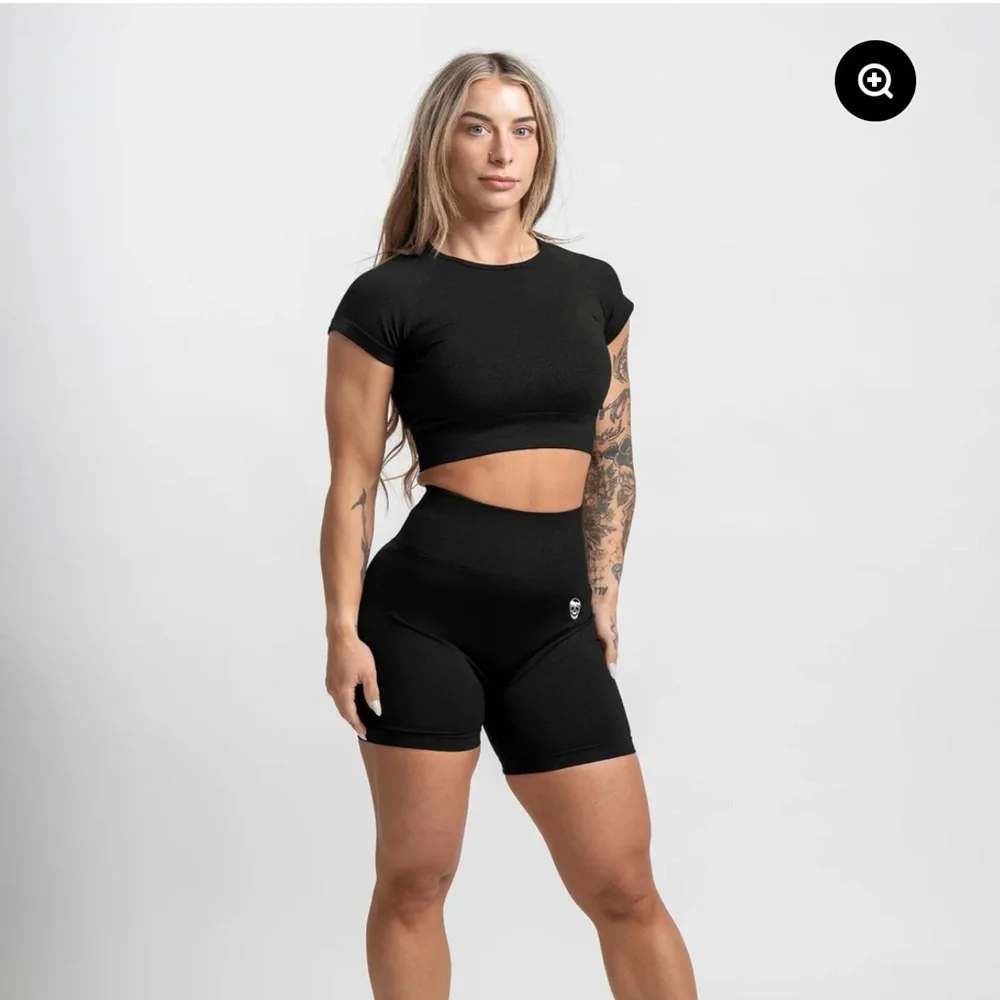 GYMREAPERS INFINITY CROPPED TEE- Black Marl - Picture 5 of 5